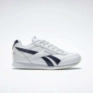 Reebok Royal Classic Jogger 2.0 Turnschuhe Kinder - Weiß/Navy/Silber Metal - DE 950-LVU